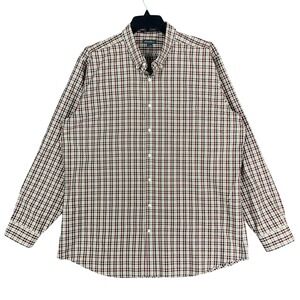 Eddie Bauer Shirt‎ Mens TXL Plaid Wrinkle Free Relaxed Business Casual Outdoor